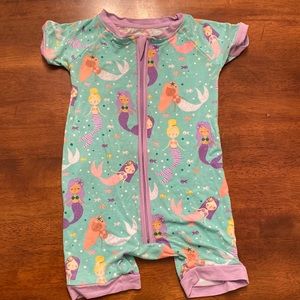 Little sleepies mermaid shorties 6-12 months